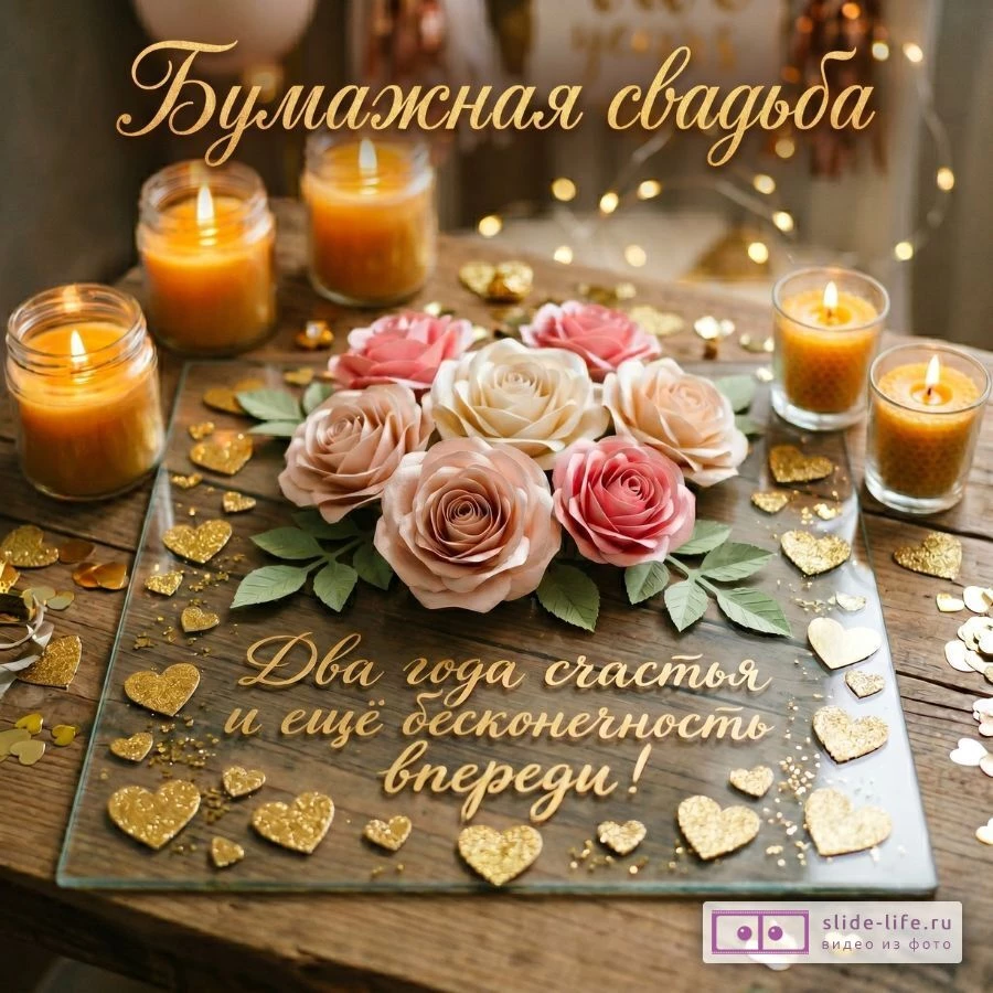 Открытки с 2-й годовщиной свадьбы: признания в любви и благодарности
