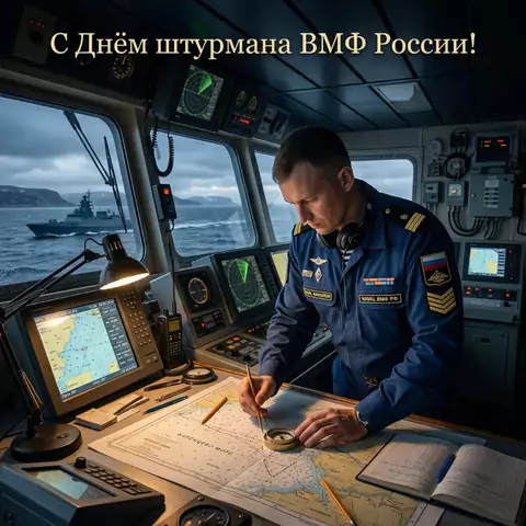С Днём штурмана ВМФ России – скачать поздравительную открытку