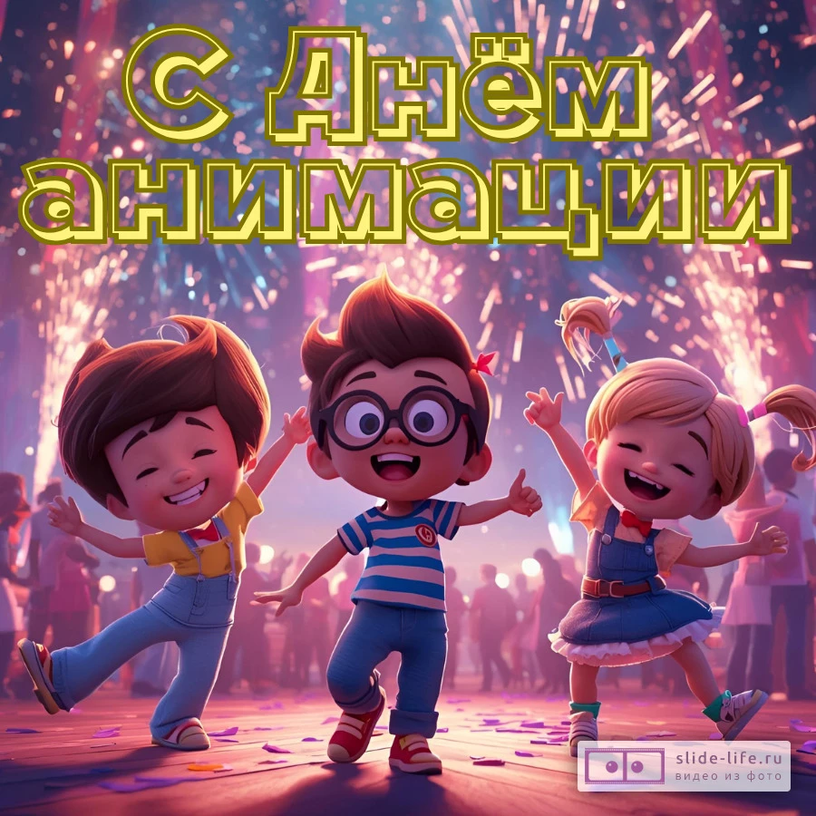 Прикольная открытка с днем анимации