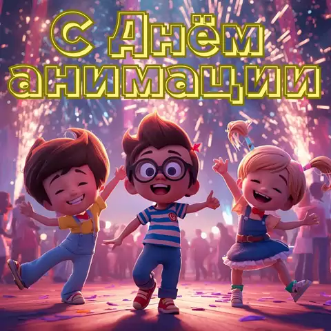 Прикольная открытка с днем анимации