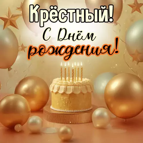 Необычная открытка с днем рождения крестному