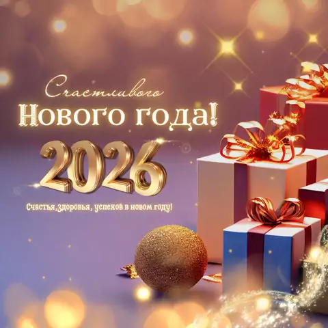 Красивая открытка с 2026 годом