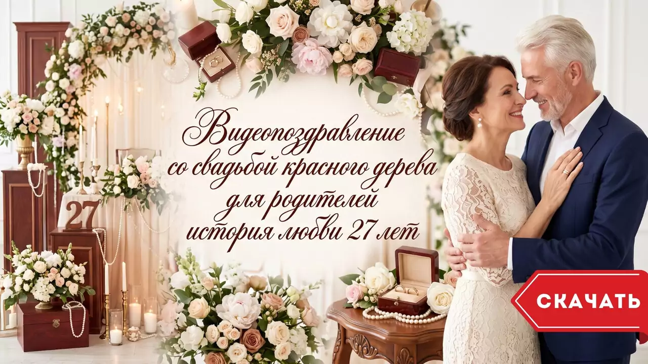 История любви наших родителей — красивое видео к 27-й годовщине свадьбы