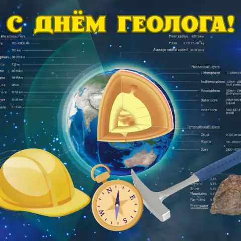 Оригинальная открытка с Днём геолога