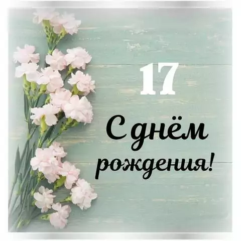 Стильная открытка с днем рождения девушке 17 лет