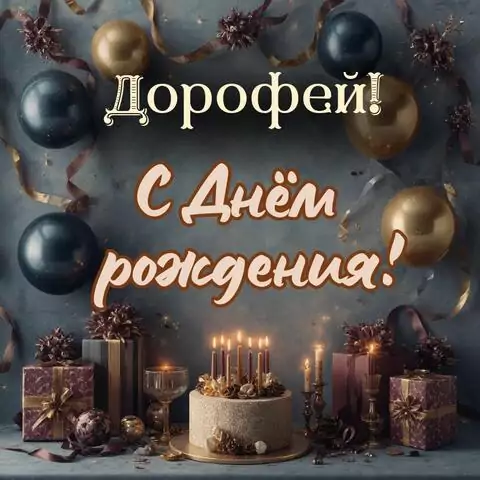 Дорофей, с Днём рождения! Красивая открытка