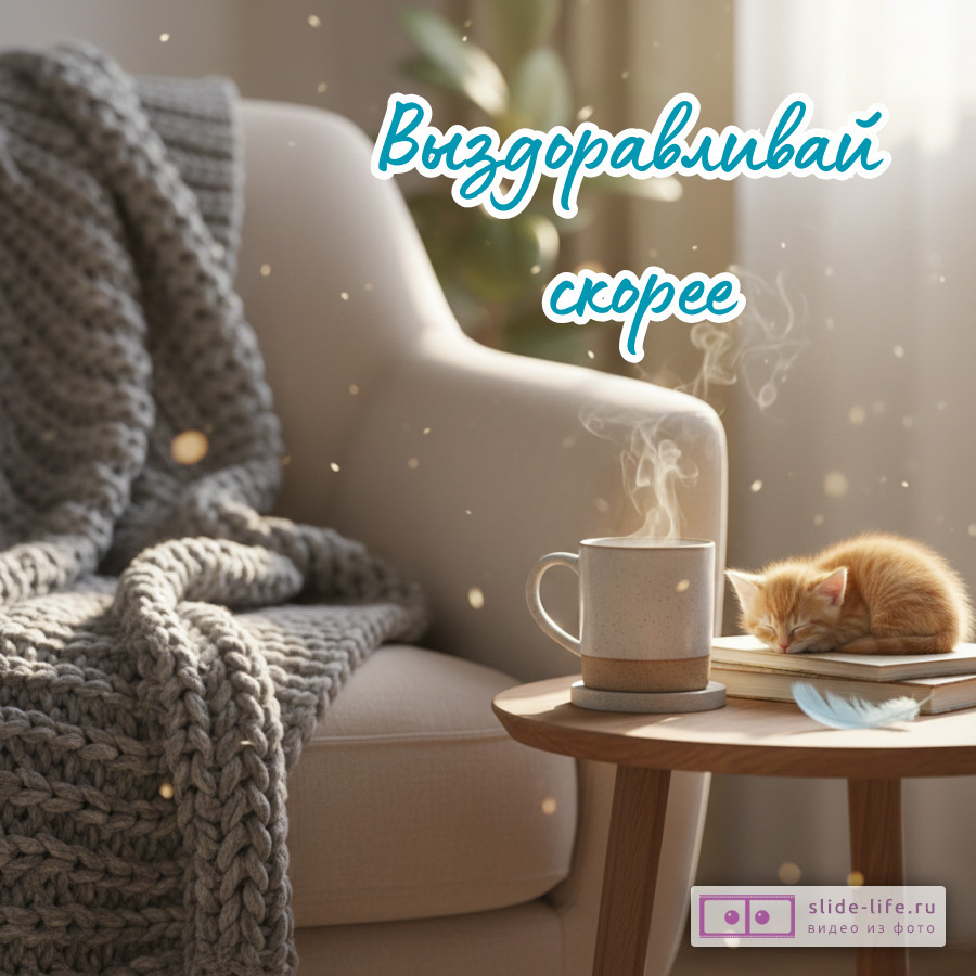 Открытка выздоравливай мужчине стильная и лаконичная