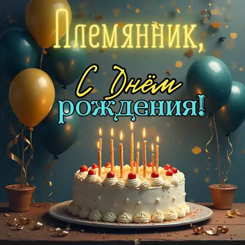 Открытка с днем рождения племяннику