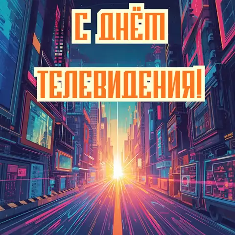 Открытка поздравление с днем телевидения