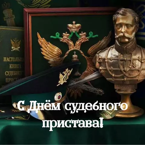 Красивая открытка с Днём судебного пристава
