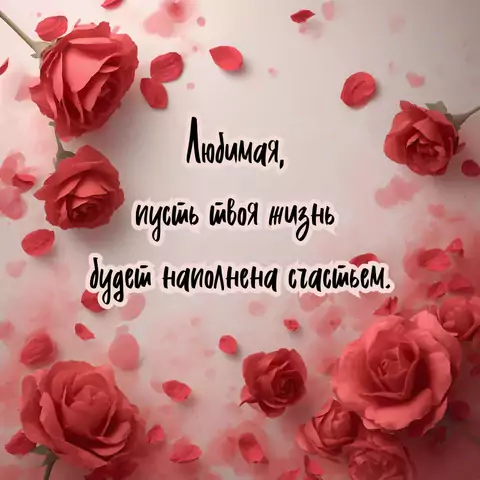 Красивые пожелания любимой женщины