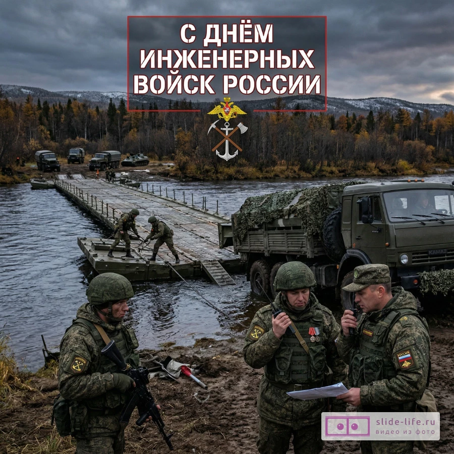 Открытка с Днём инженерных войск России — скачать бесплатно картинку