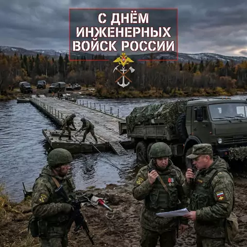 Открытка с Днём инженерных войск России — скачать бесплатно картинку