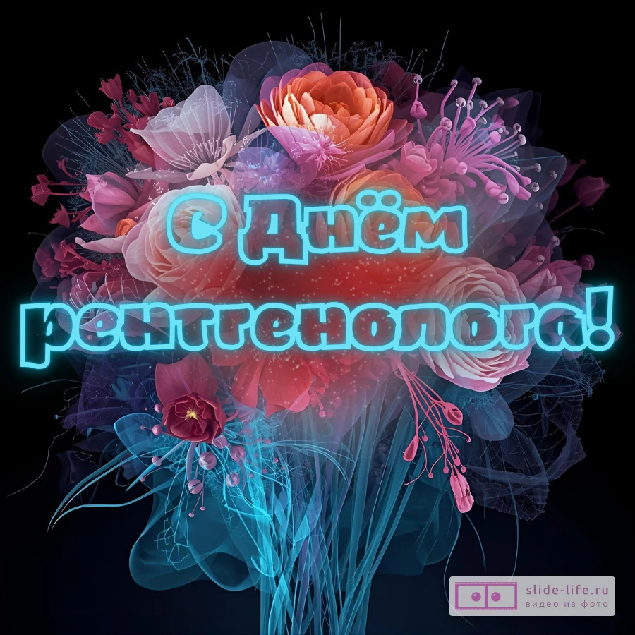 Оригинальная открытка с Днём рентгенолога