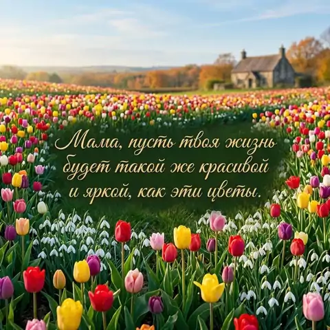 Тёплые пожелания любимой маме