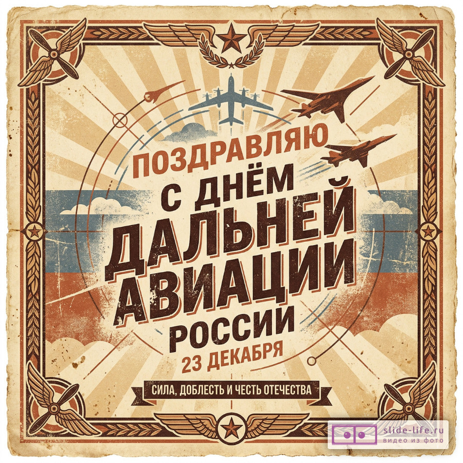 Ретро открытка с днем дальней авиации
