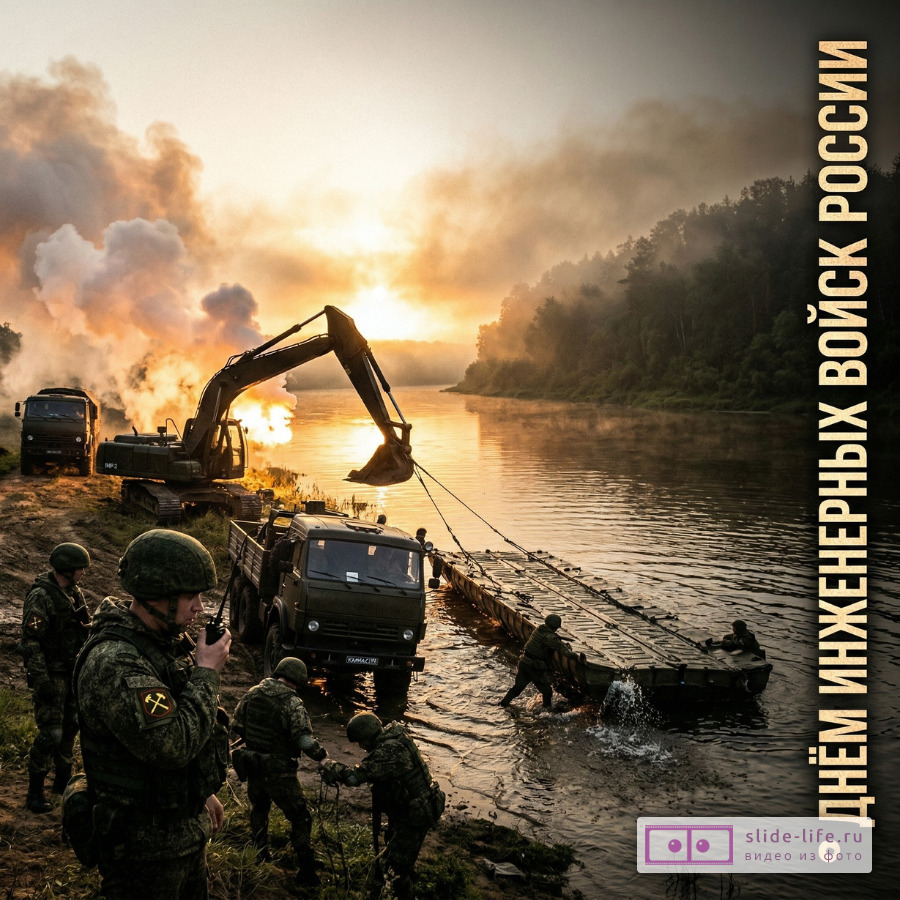 Поздравительная открытка ко Дню инженерных войск России скачать бесплатно