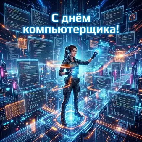 Картинка С днём компьютерщика — оригинальное поздравление бесплатно