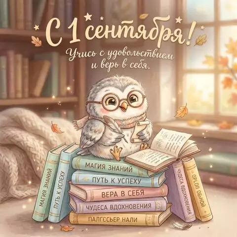 С Днём знаний 1 сентября: открытка с красивыми словами и мотивацией