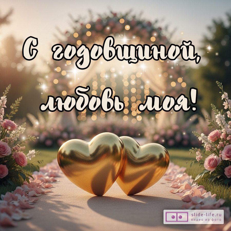 Открытка поздравление с годовщиной свадьбы мужу