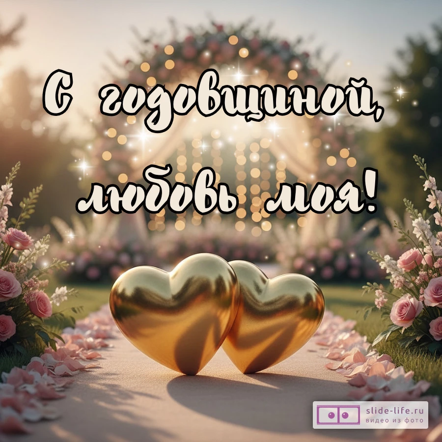 Открытка поздравление с годовщиной свадьбы мужу