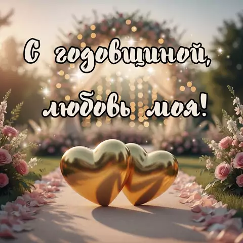 Открытка поздравление с годовщиной свадьбы мужу