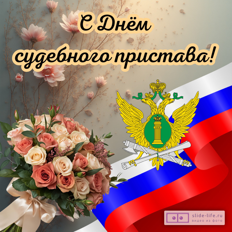 Необычная открытка с днем судебного пристава