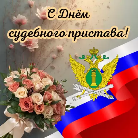 Необычная открытка с днем судебного пристава