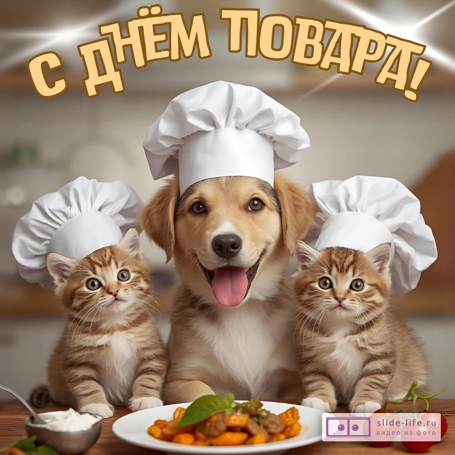 Прикольная открытка с днем повара