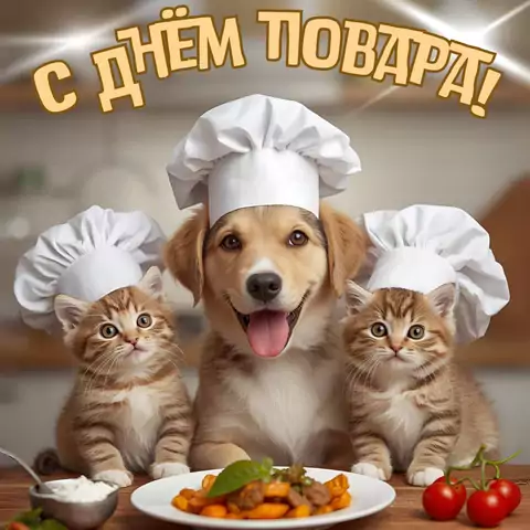 Прикольная открытка с днем повара