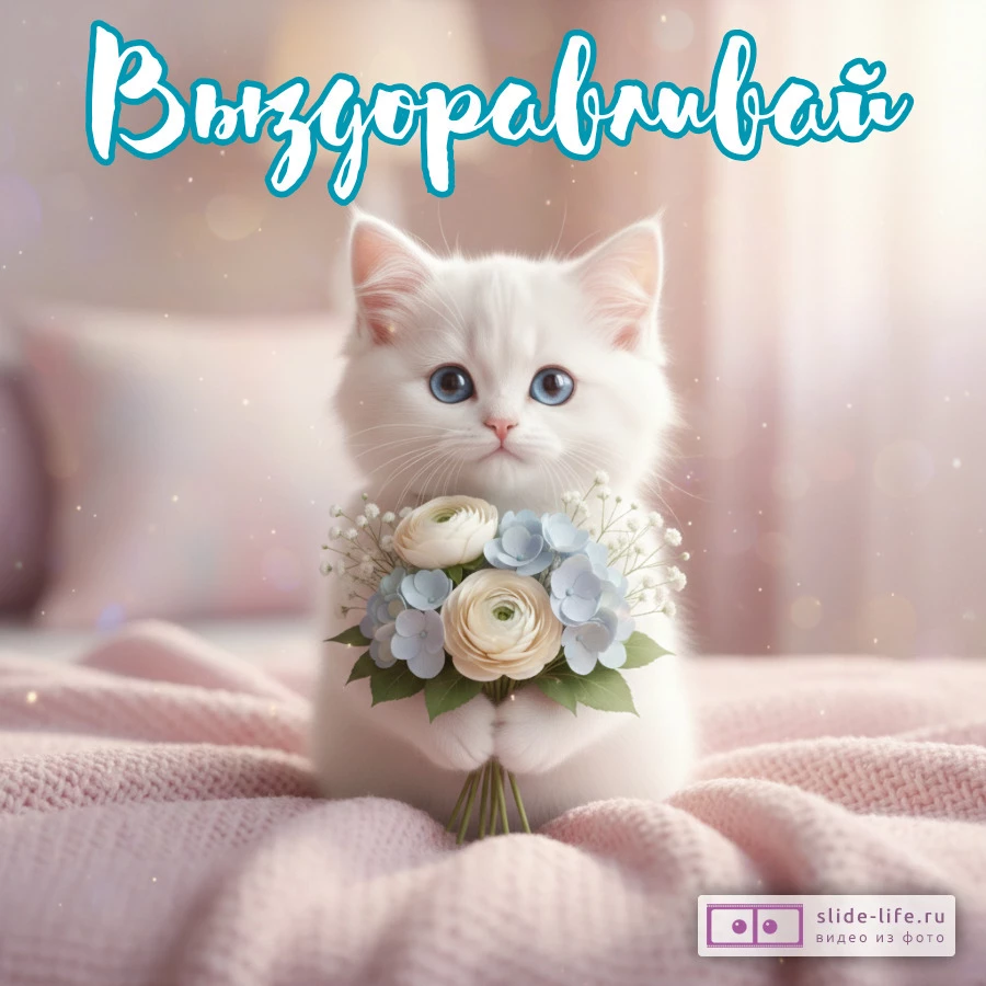 Бесплатная открытка Выздоравливай скорее скачать