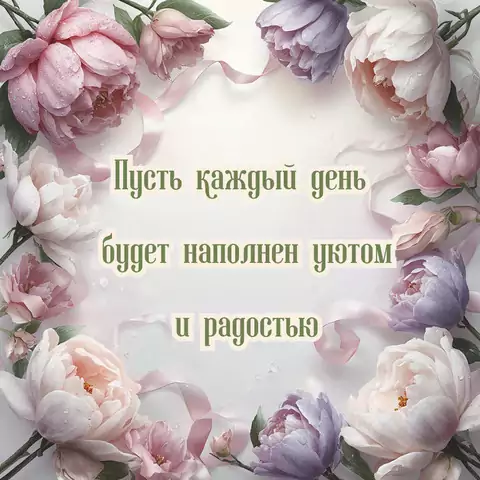 Душевная открытка с тёплыми словами для женщины