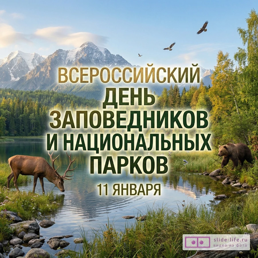 Красивая открытка с Днём заповедников