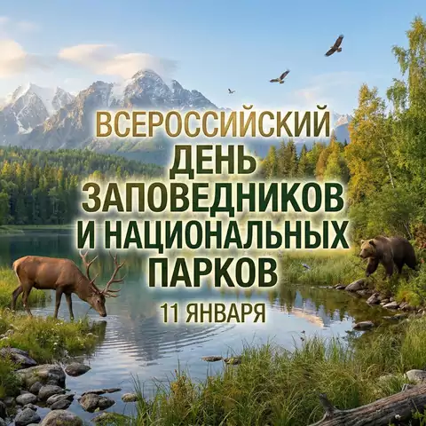 Красивая открытка с Днём заповедников