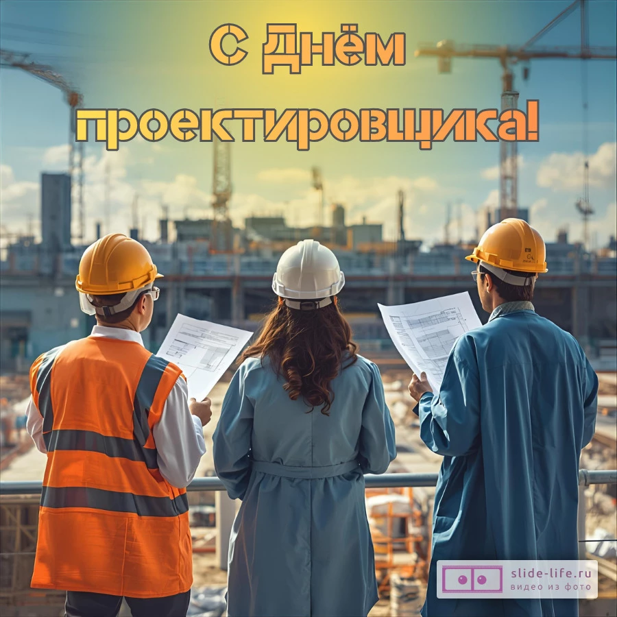 Красивая открытка с Днём проектировщика