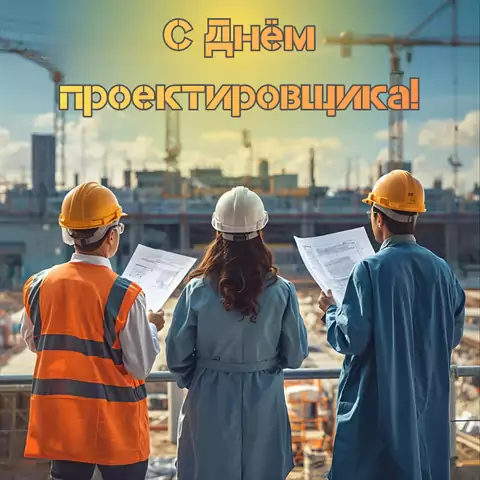 Красивая открытка с Днём проектировщика