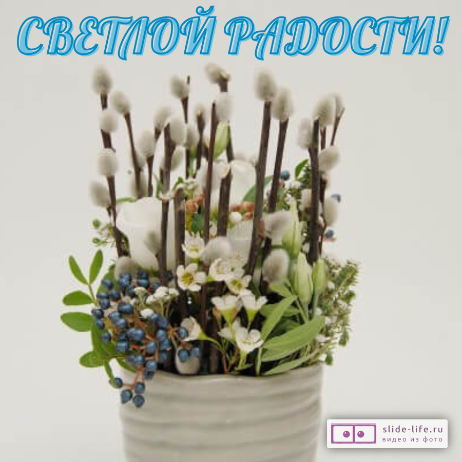 Открытка пожелание на вербное воскресенье