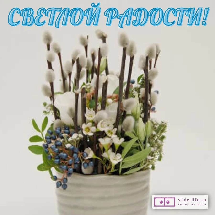 Открытка пожелание на вербное воскресенье