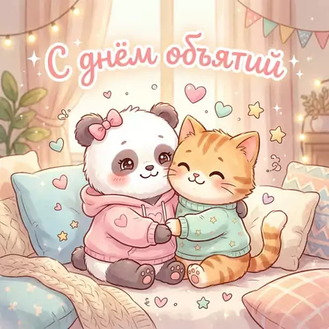 Открытка «С днём объятий» — скачать бесплатно красивую картинку