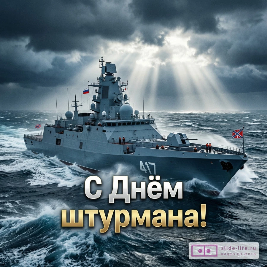 Красивая открытка с Днём штурмана