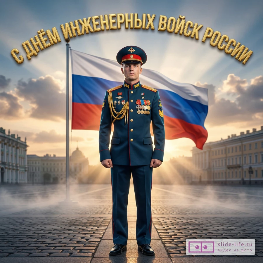 Открытка с Днём инженерных войск России — скачать для WhatsApp, Max, Telegram и соцсетей