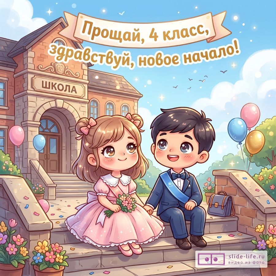 Счастье и радость выпускников 9 класса — Путь в будущее милая открытка