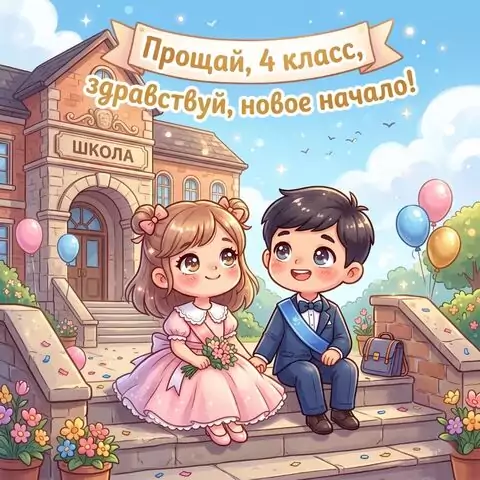 Счастье и радость выпускников 9 класса — Путь в будущее милая открытка