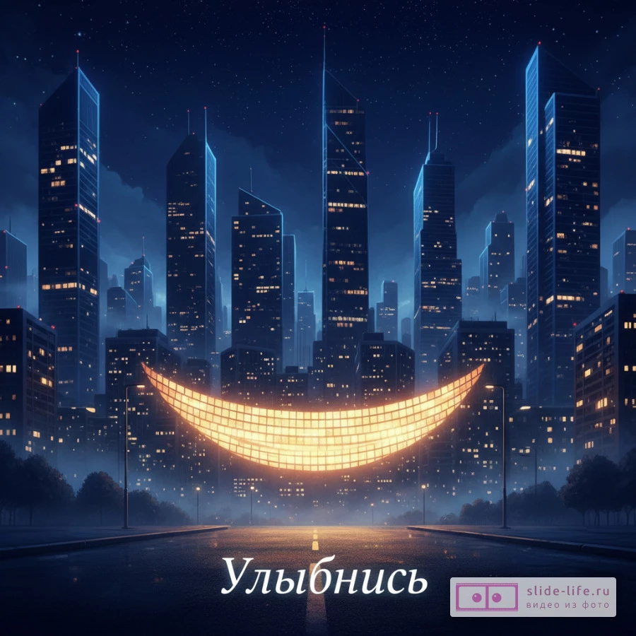 Улыбнись Красивая открытка для друзей