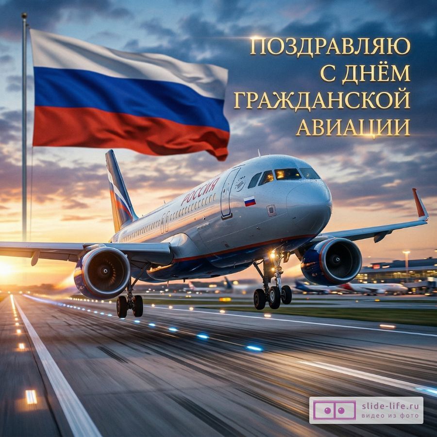 Открытка С Днём гражданской авиации скачать бесплатно в хорошем качестве