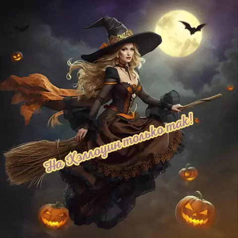 Открытка на хэллоуин с юмором