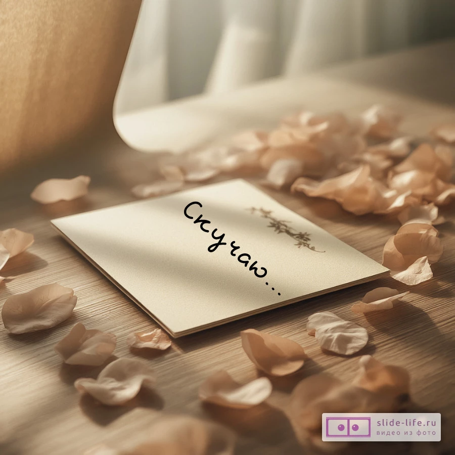 Романтичная открытка скучаю