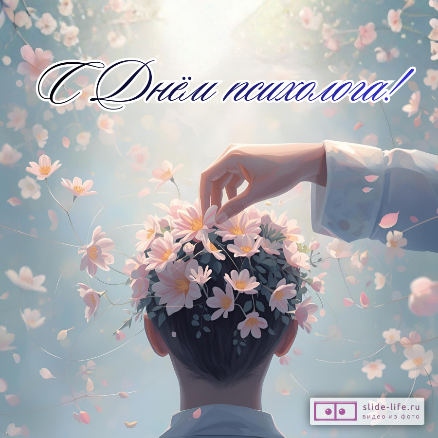 Красивая открытка с Днём психолога