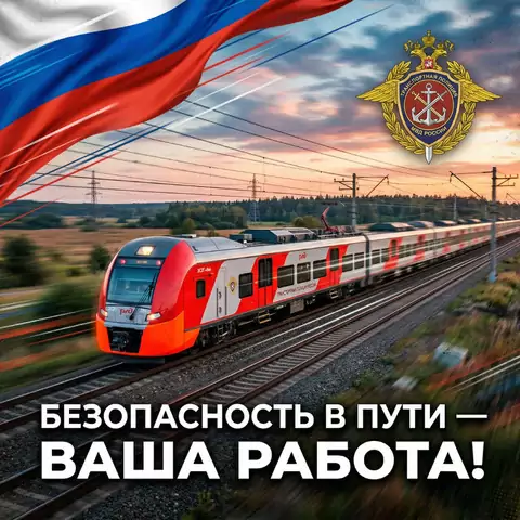 Патриотическая открытка С Днём транспортной полиции России
