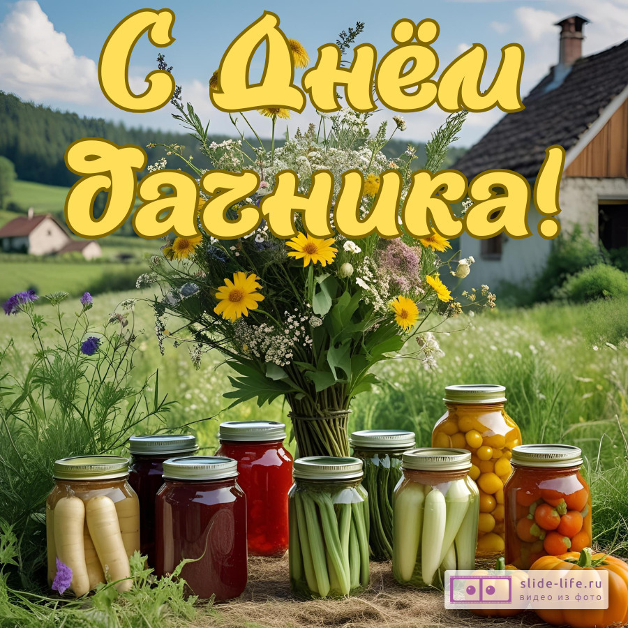 Открытка с днем дачника атмосферная